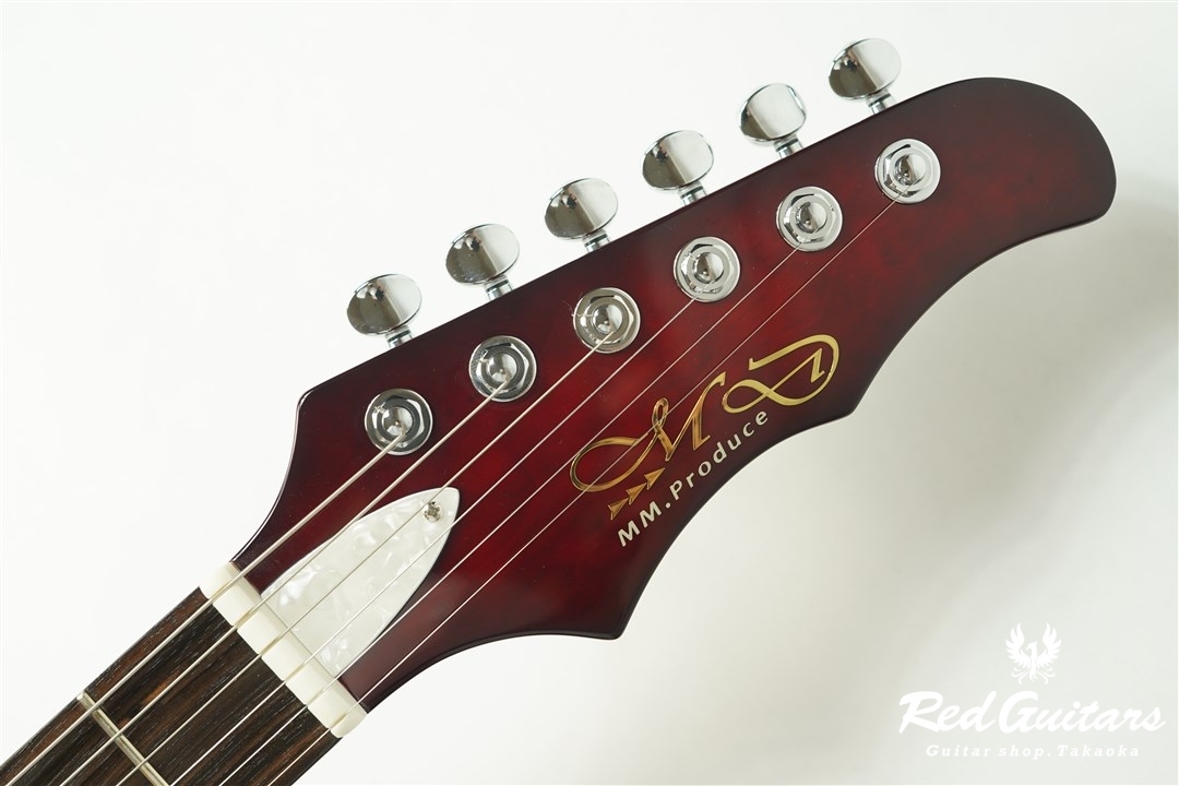 MD Guitars G7-Q - See-through Red | Red Guitars Online Store